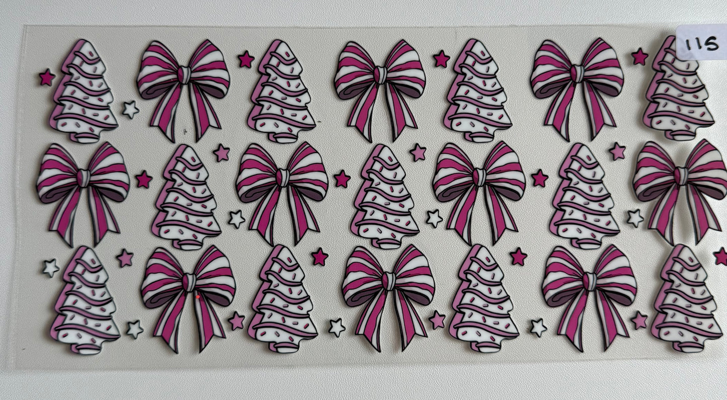 Christmas tree cakes and bows- 115