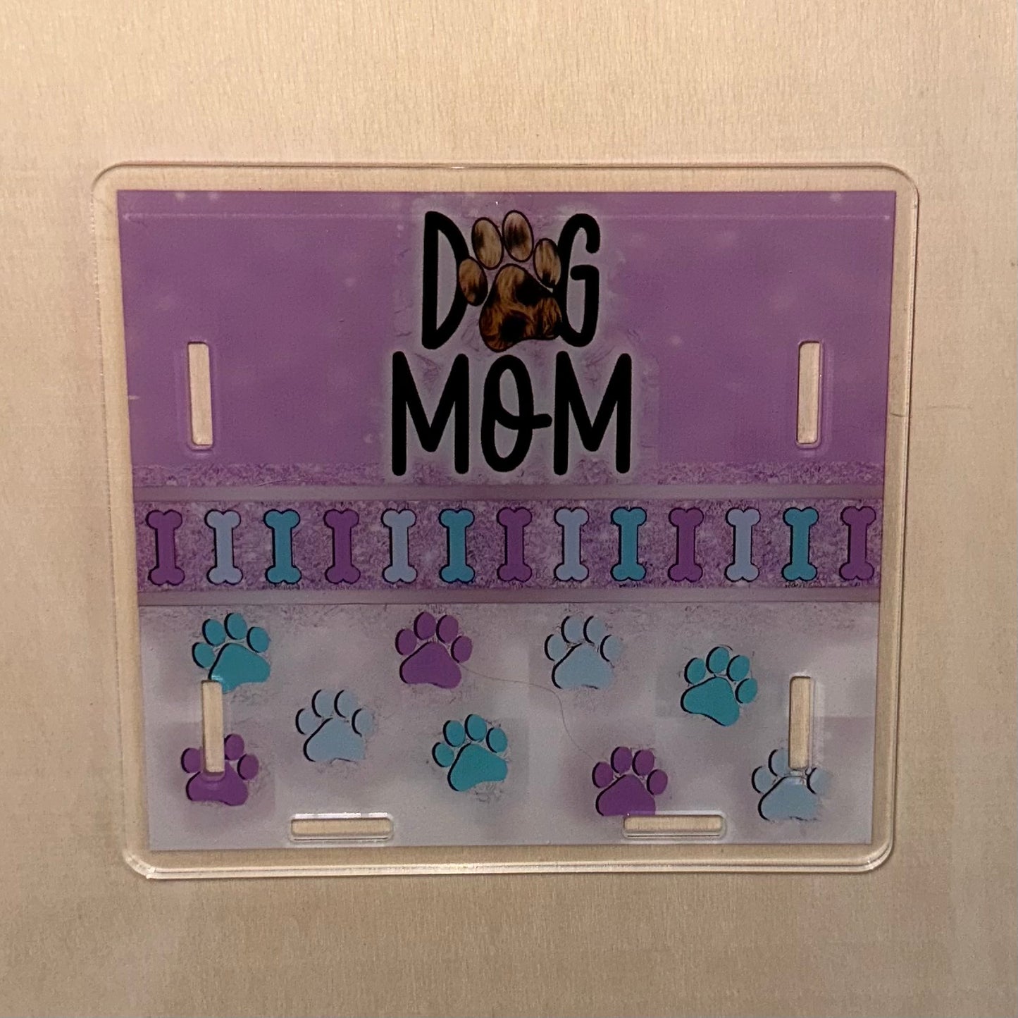 Blue and Purple Dog Mom Pen Holder