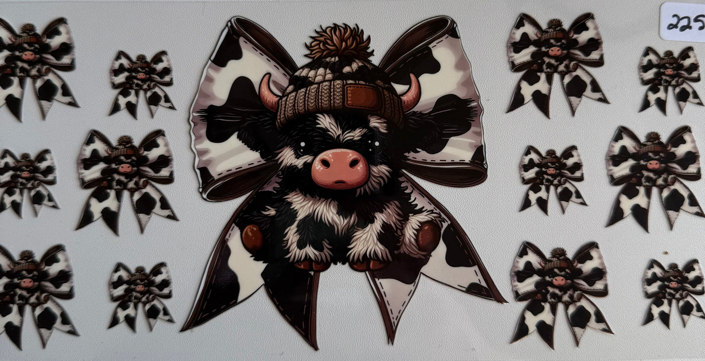 Cow print cow bow- 225