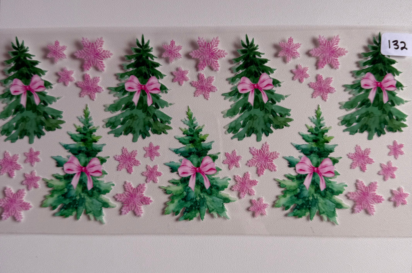 Christmas tree with pink bows- 132