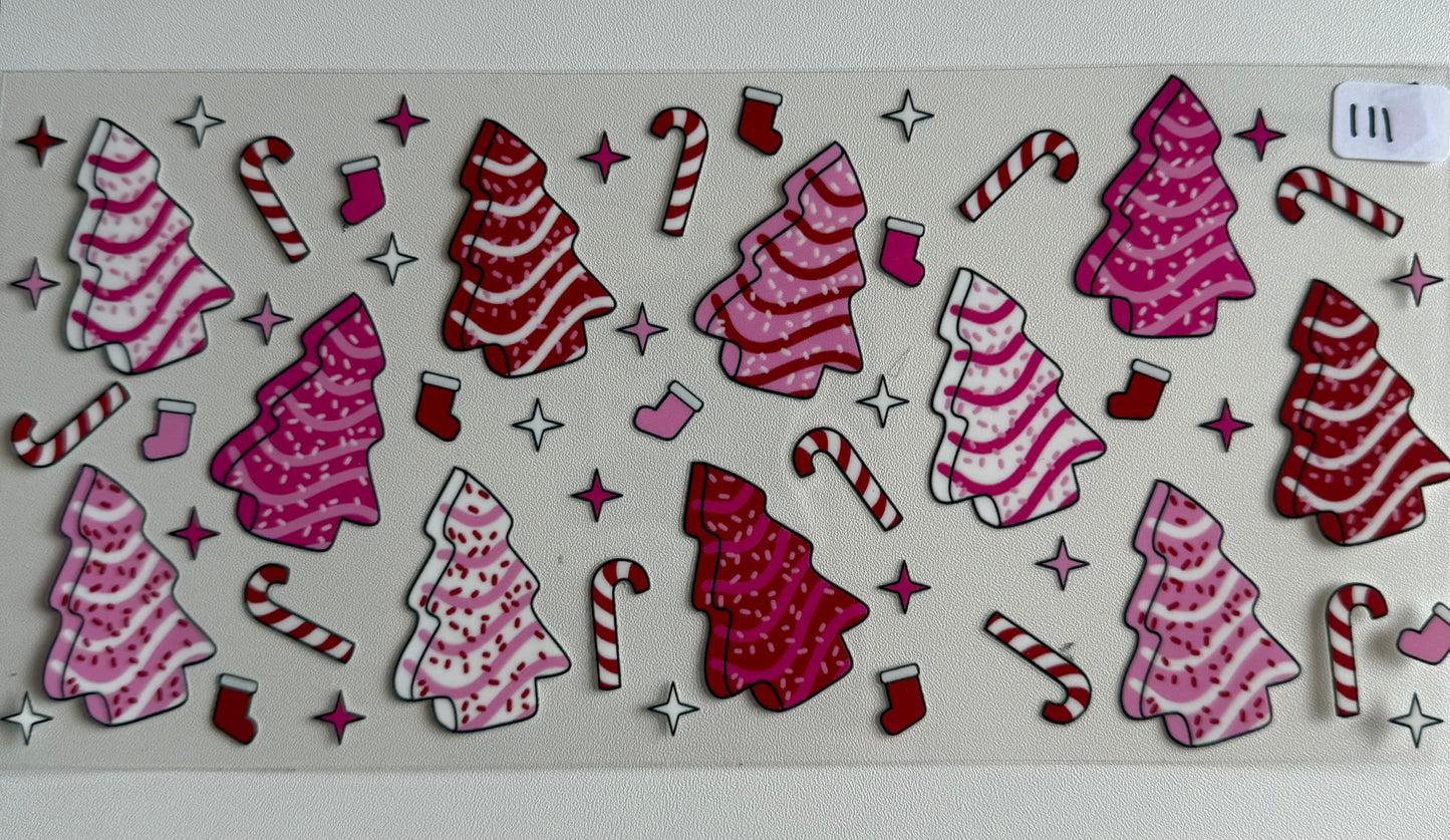 Pink Christmas tree cakes- 111