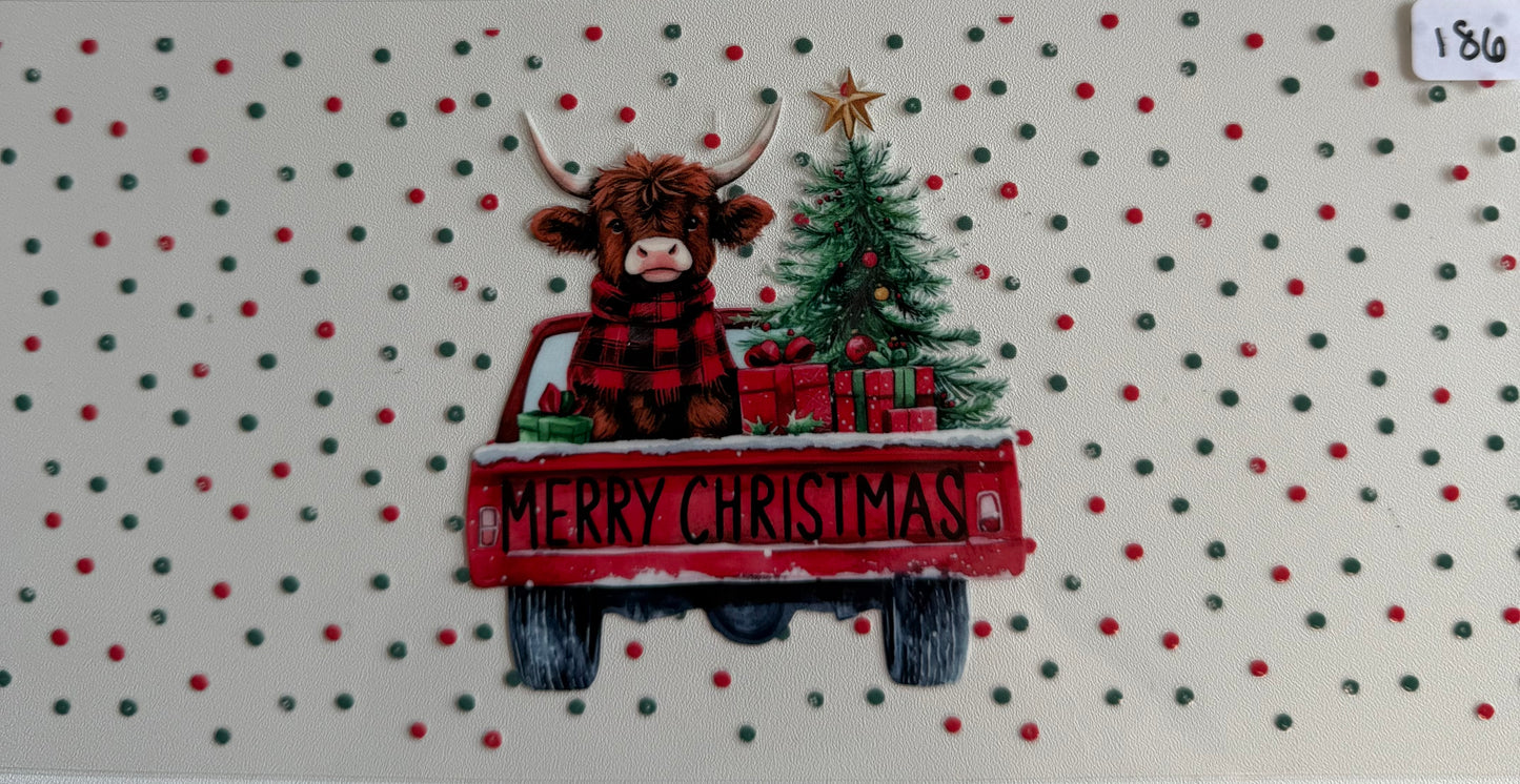 Cow in Christmas truck- 186
