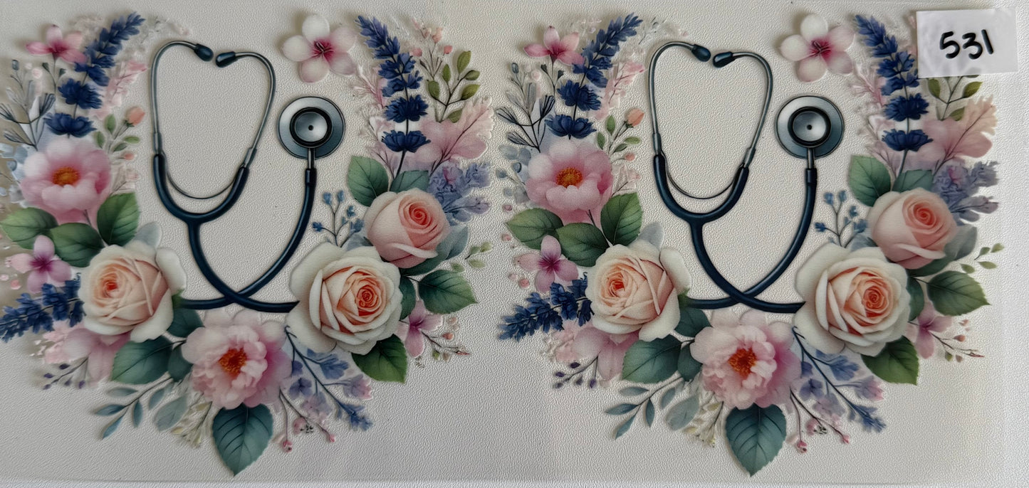 Stethoscope with flowers- 531