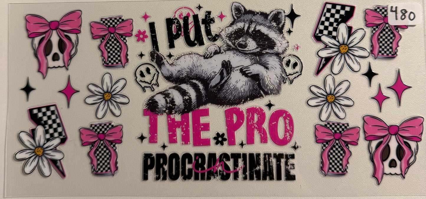 I put the pro in procrastinate- 480