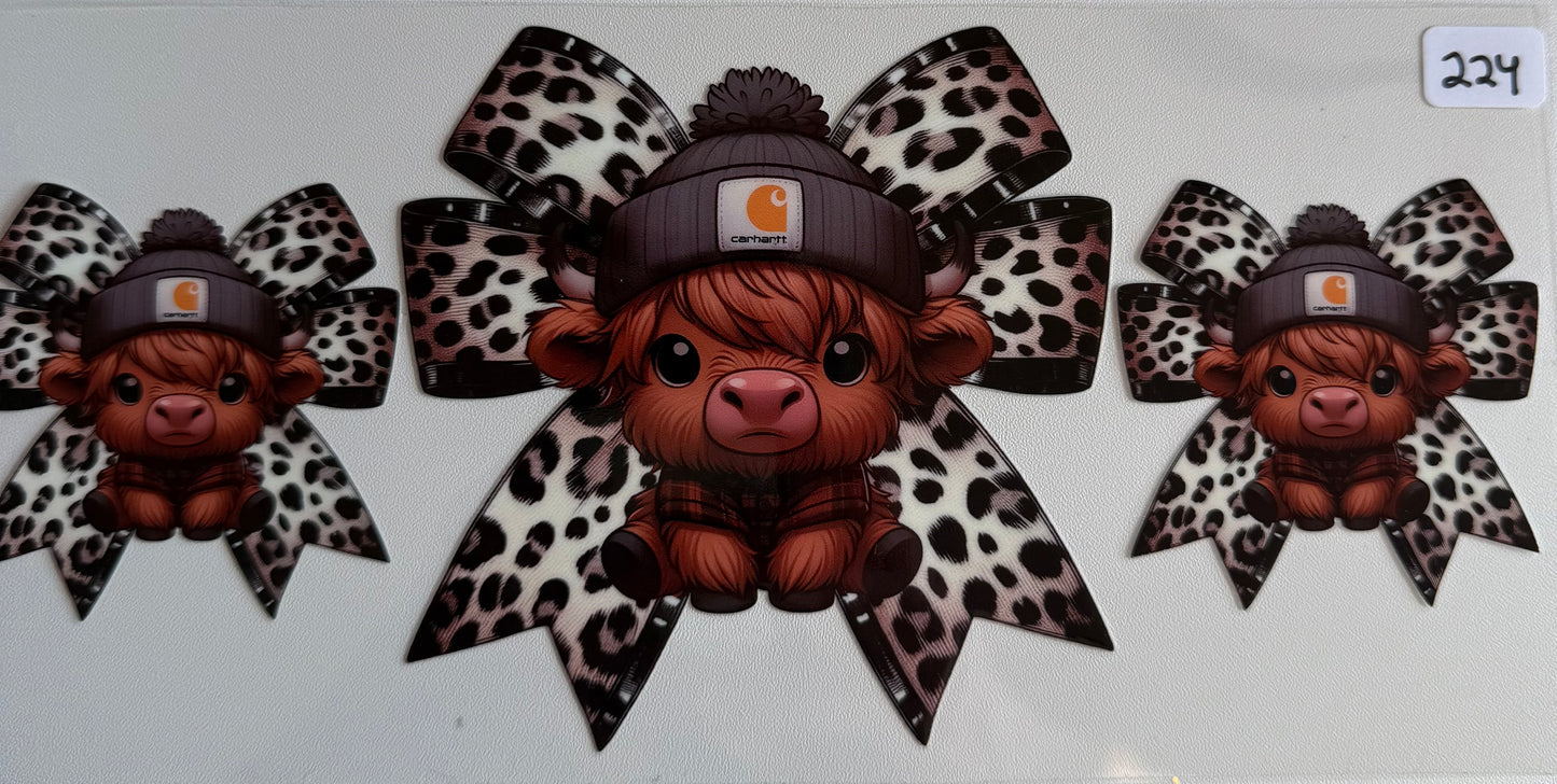 Cheetah cow bow- 224