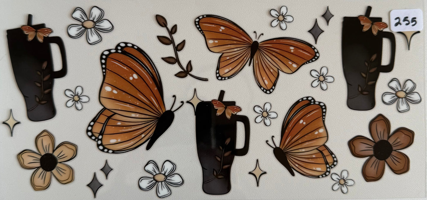 Tumbler and butterflies- 255