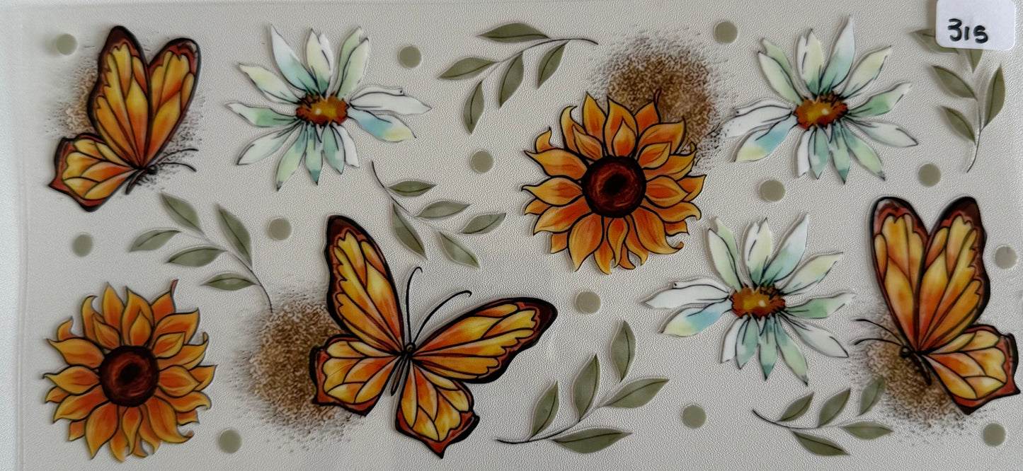 Butterflies and flowers- 315