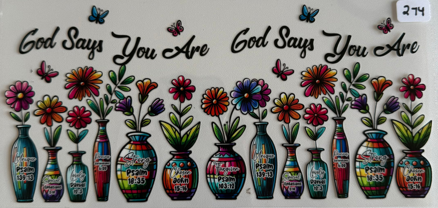 God says you are- 274