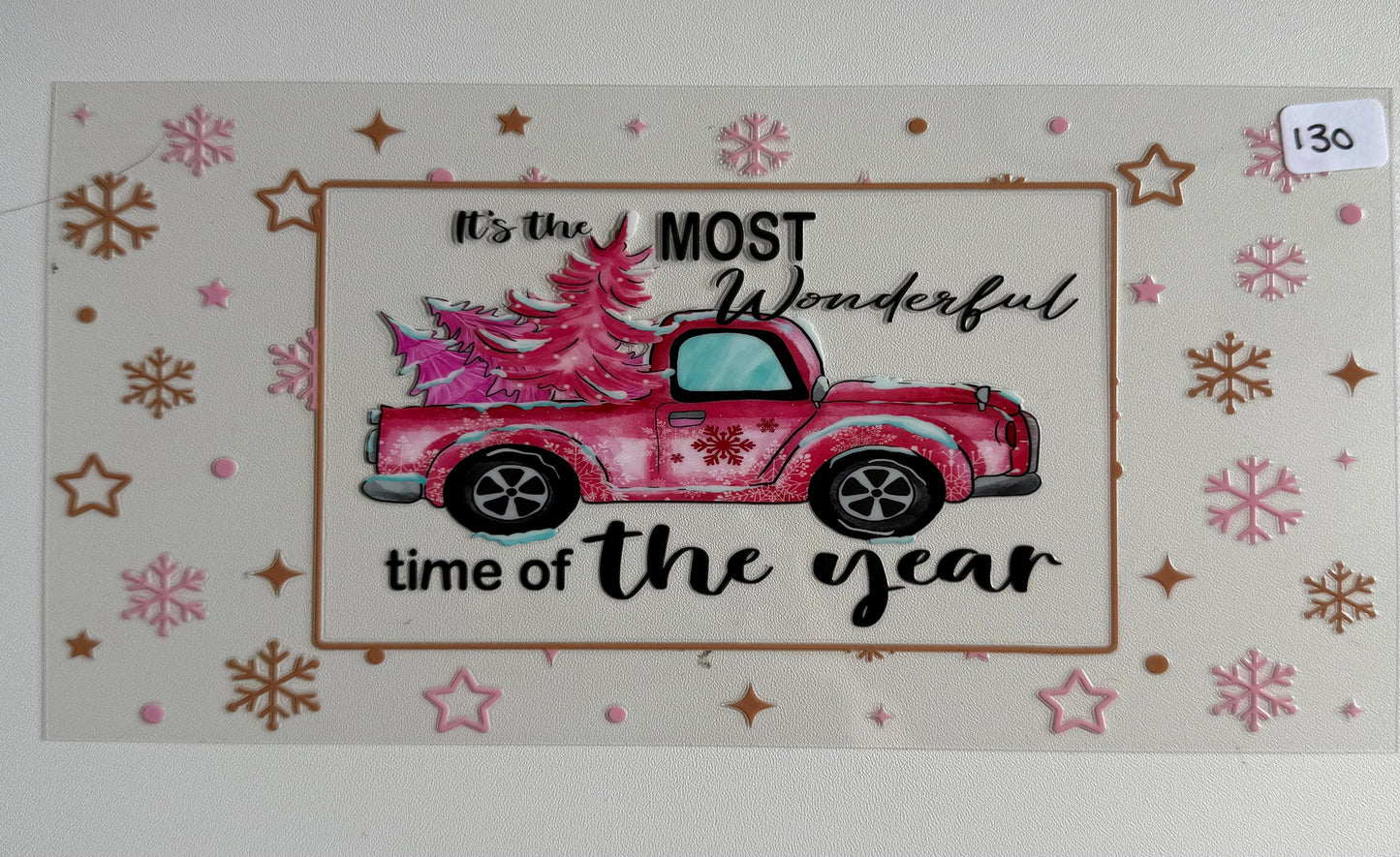 Pink Christmas truck- 130