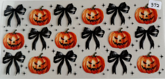 Pumpkins and black bows- 372