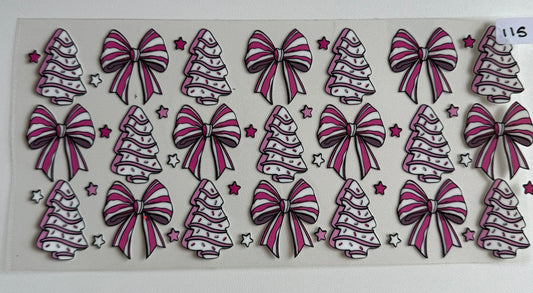 Christmas tree cakes and bows- 115