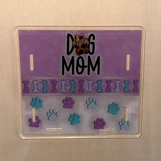 Blue and Purple Dog Mom Pen Holder
