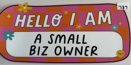 Hello I am a small biz owner- 787