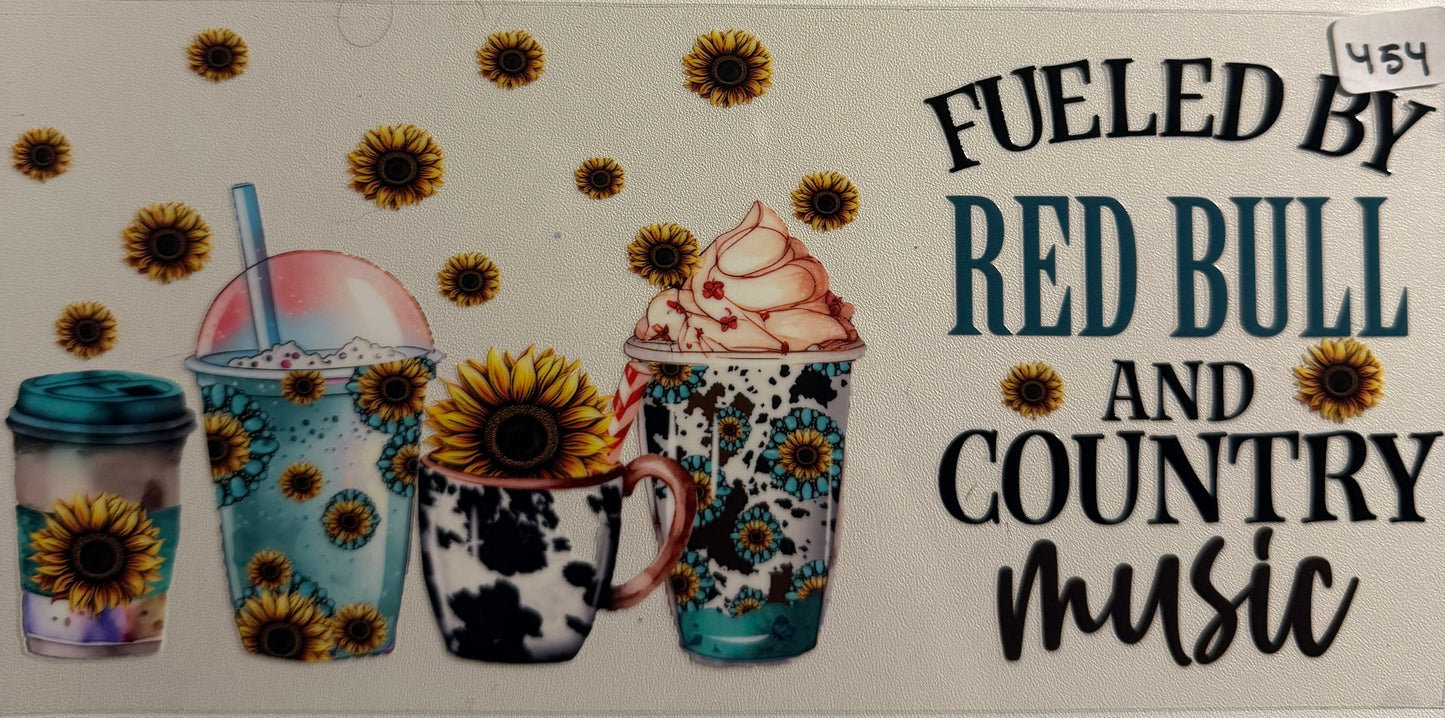 Fueled by Red Bull and country music- 454