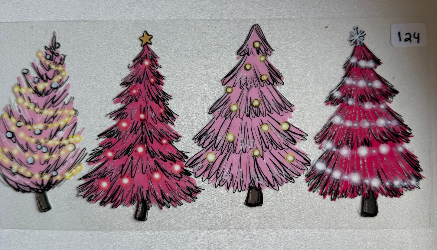 Pink Christmas Trees- 124