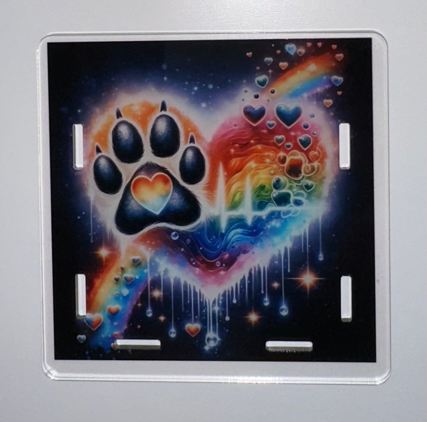 Rainbow Paw Print Pen Holder