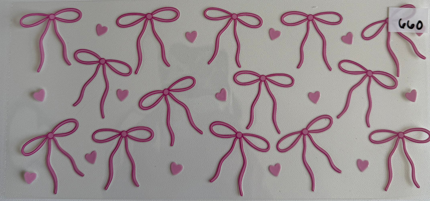Pink bows and hearts- 660