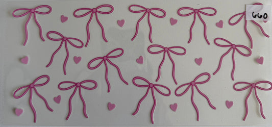 Pink bows and hearts- 660