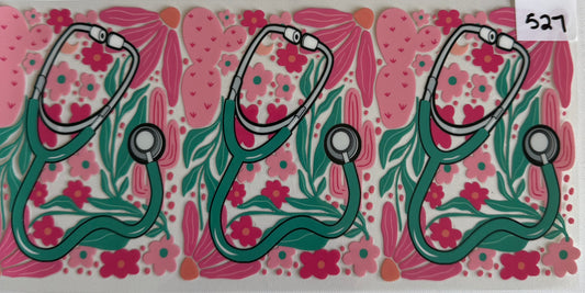 Stethoscope with flowers- 527