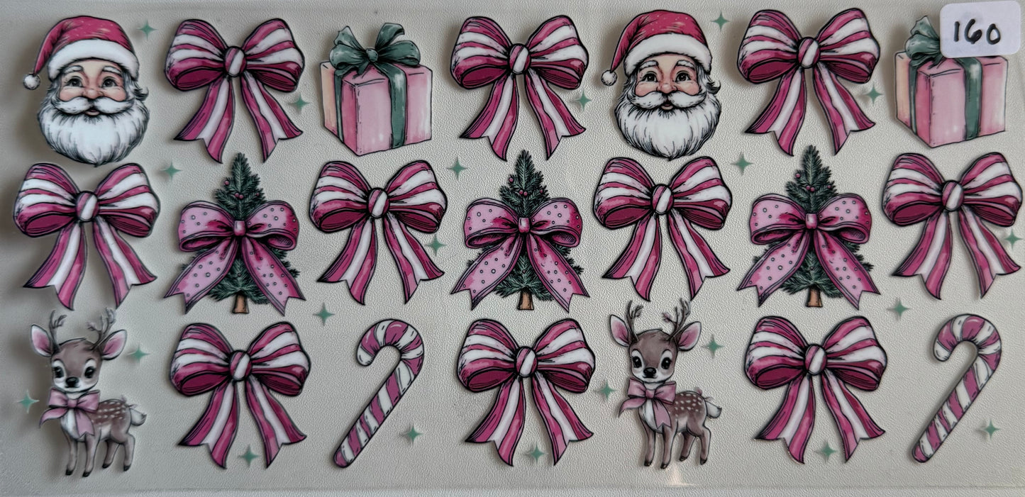 Christmas Candy Cane Bows- 160