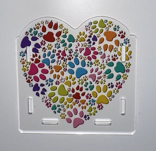 Paw Print Heart Pen Holder