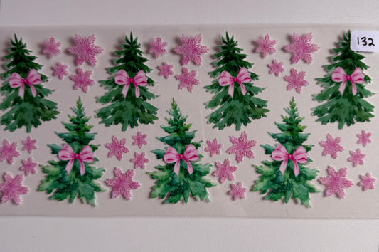 Christmas tree with pink bows- 132