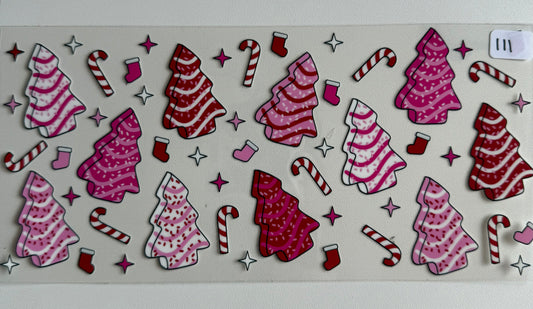 Pink Christmas tree cakes- 111