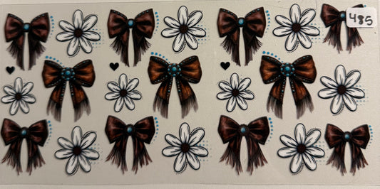 Western bows and flowers- 485