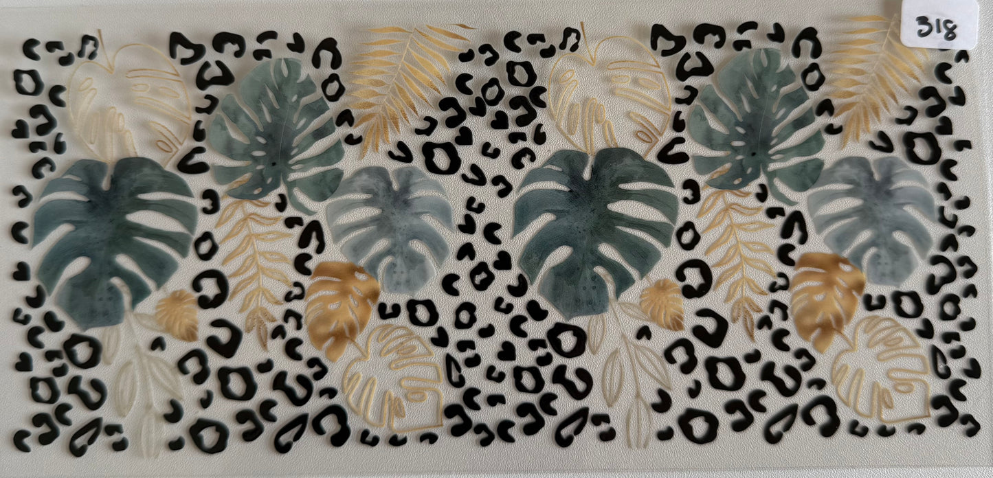 Monstera leaves and cheetah- 318
