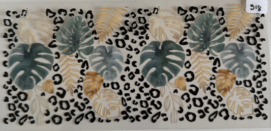 Monstera leaves and cheetah- 318