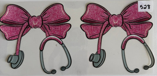 Pink glitter bow stethoscope- 528