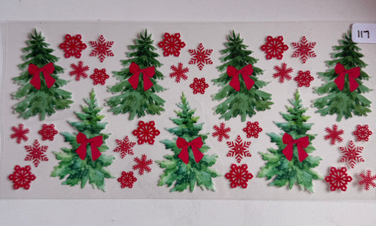 Christmas tree with red bow- 117