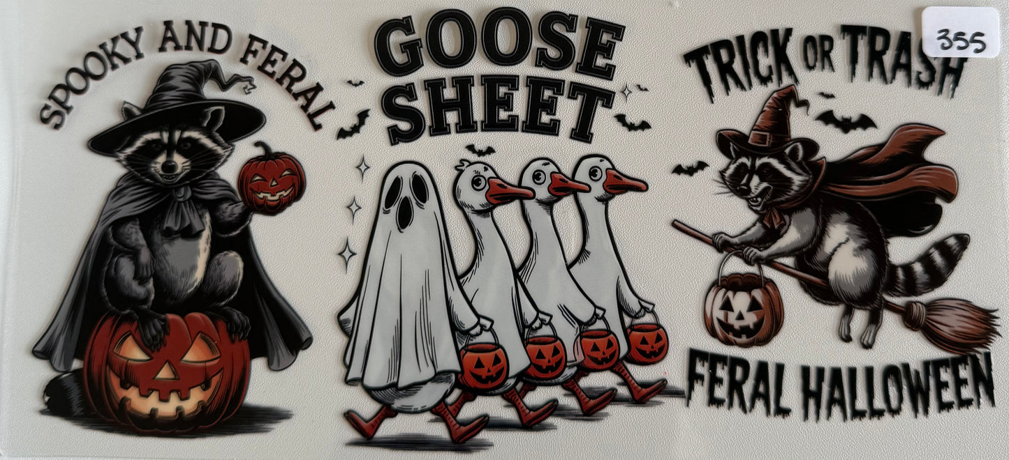 Halloween Raccoon and Goose- 355