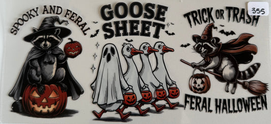 Halloween Raccoon and Goose- 355