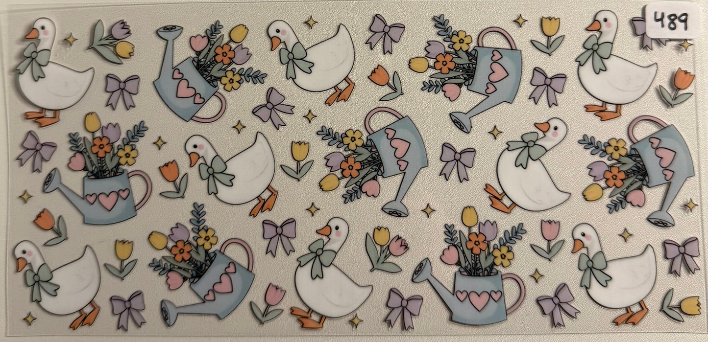 Goose and flowers- 489