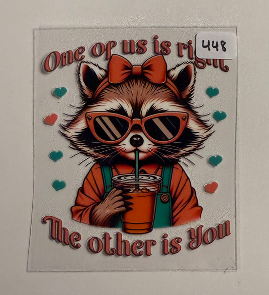 One of us is right- 448