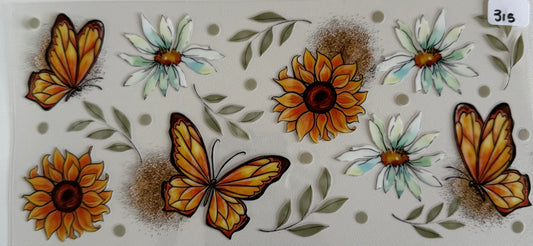 Butterflies and flowers- 315