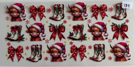 Western Christmas cow- 184