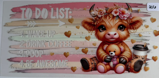 To do list cow- 216