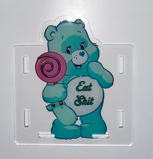 Teal Eat $hit Bear Pen Holder