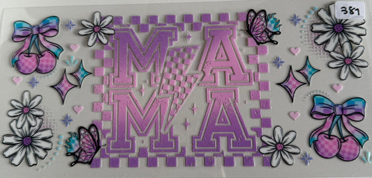 Mama with checkered, butterflies, and cherries- 387