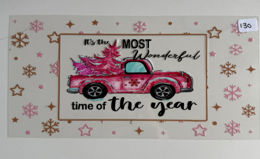 Pink Christmas truck- 130